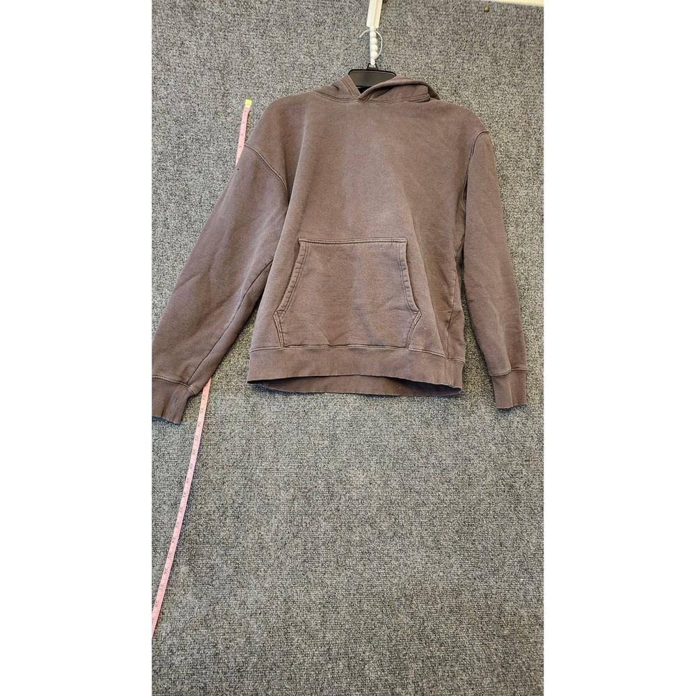 SACRÉ Hoodie Sweatshirt Mens M Brown Fleece Pullover Kangaroo Pocket Crew Neck